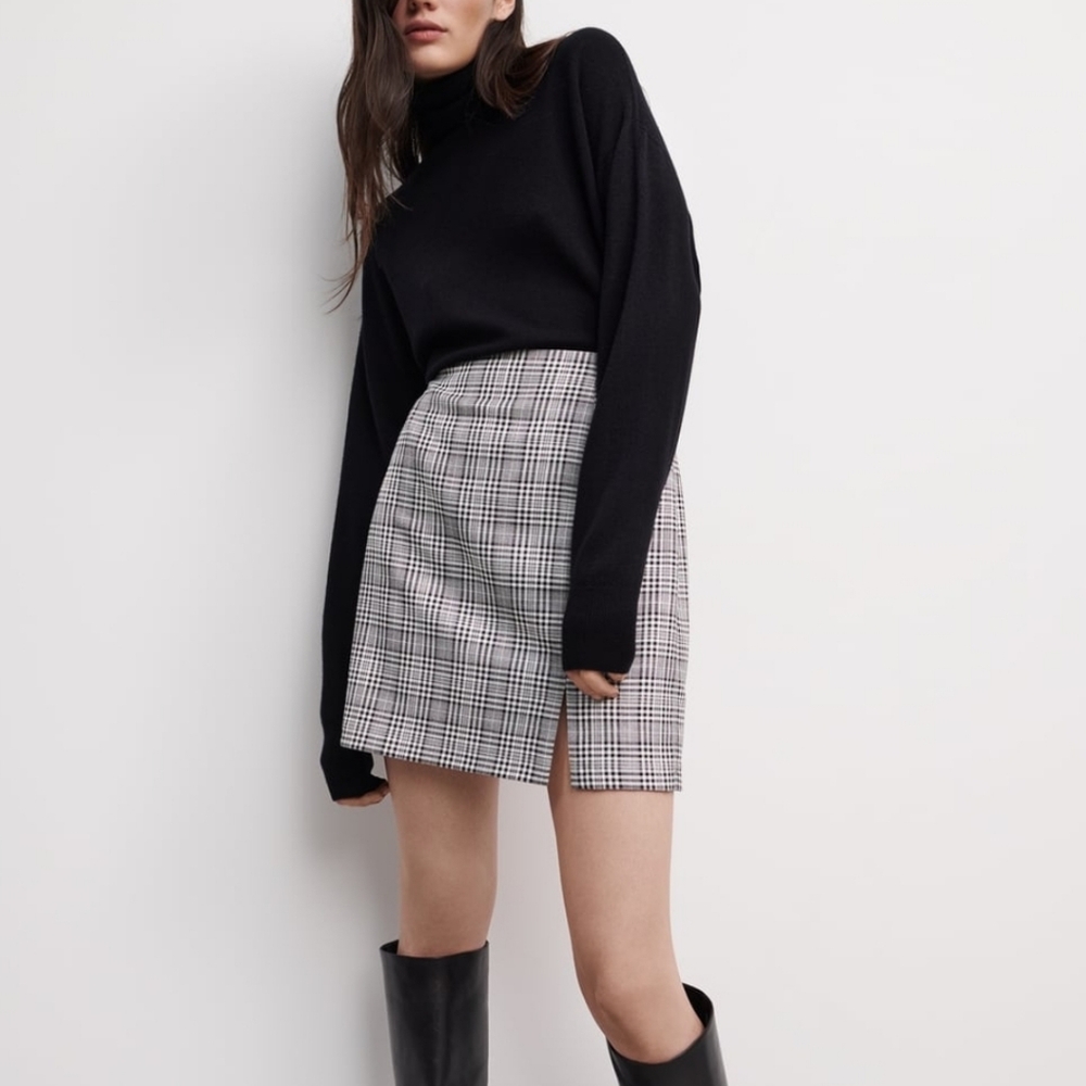 ZARA plaid mini skirt
